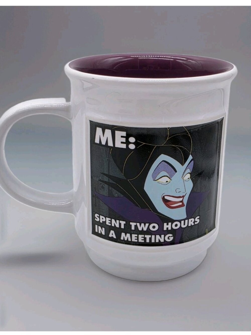 Disney Villains Sleeping Beauty Maleficent Dragon Meme Coffee Cup Mug Work Humor